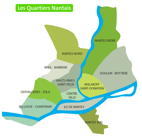 carte de nantes par quartier